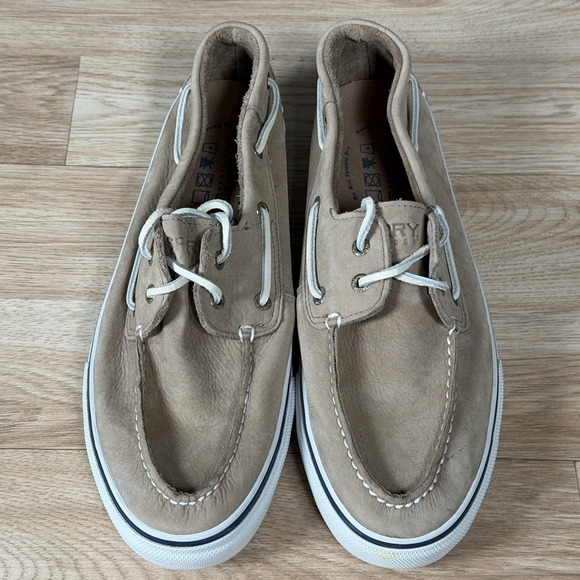 Sperry Top-Sider Boat Shoes Mens Size 12 Tan 2-Eye Deck Bahama Style Casual - Picture 5 of 10